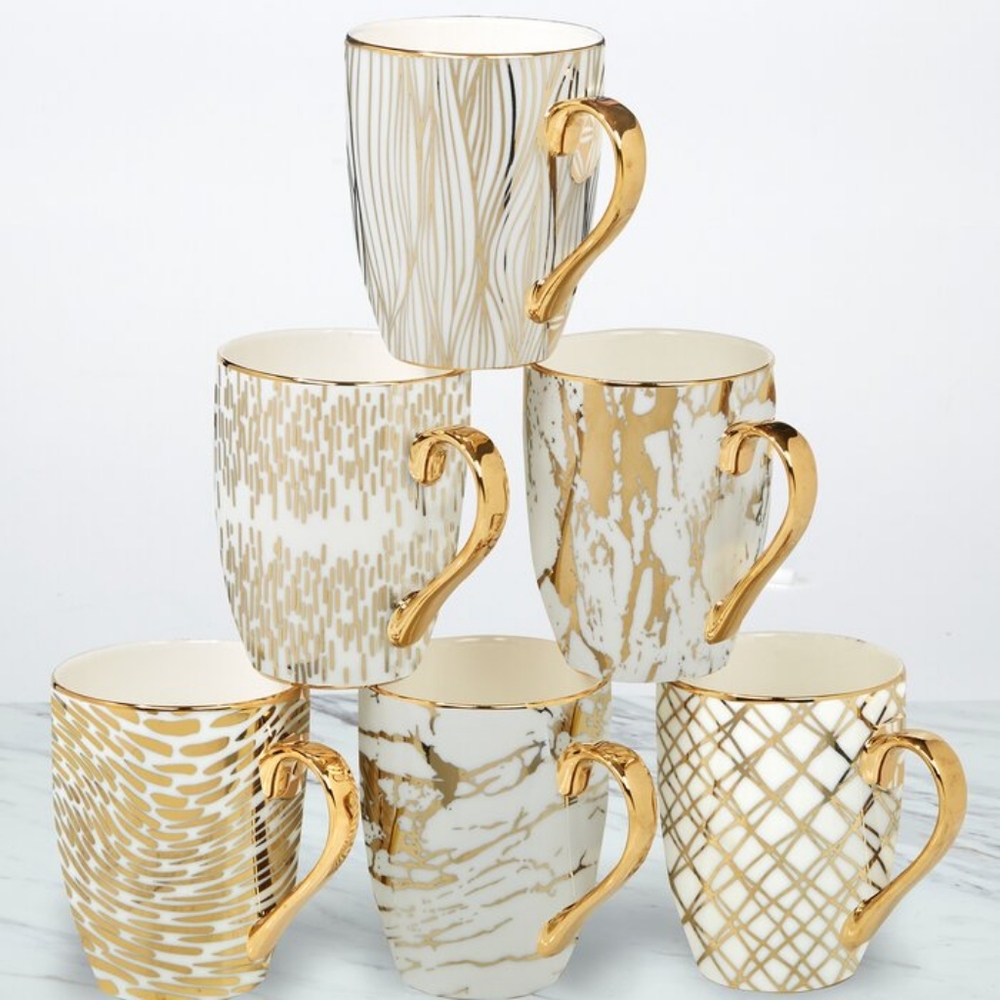 High-End Luxe Mcwhorter 6 Piece Coffee Mug Set